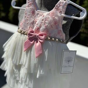 NWT Couture Princess Baby Dress & Bloomers – 9M